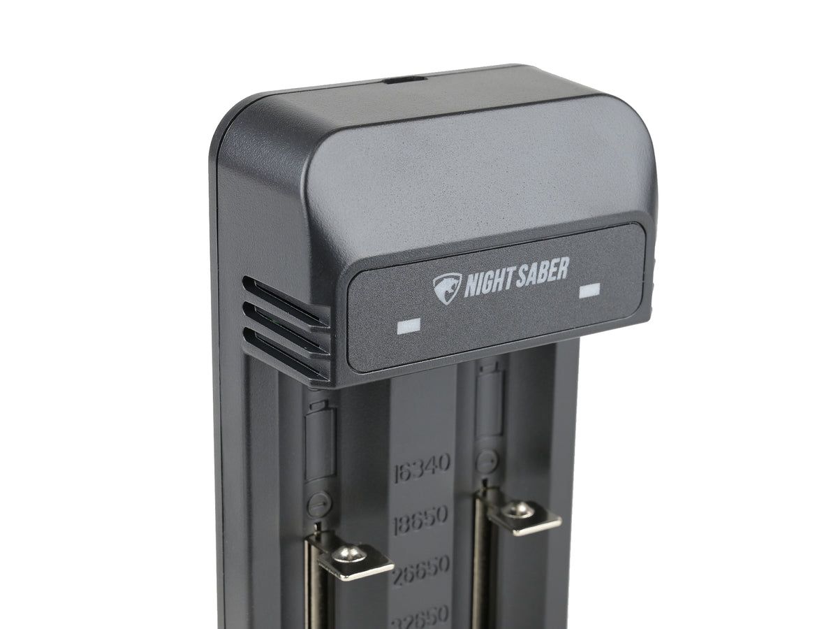 Night Saber G2 2-Cell Portable Battery Charger Micro USB 2.0A 2-Slot