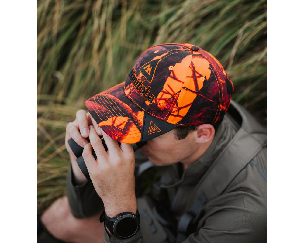 Manitoba Blaze Orange Camo Baseball Cap - Unisex