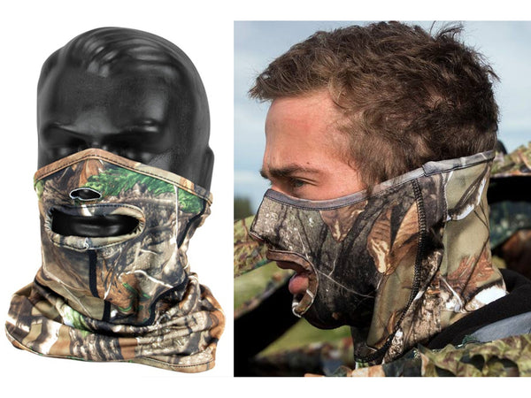 Stretch Fit Forest Camo Half Mask