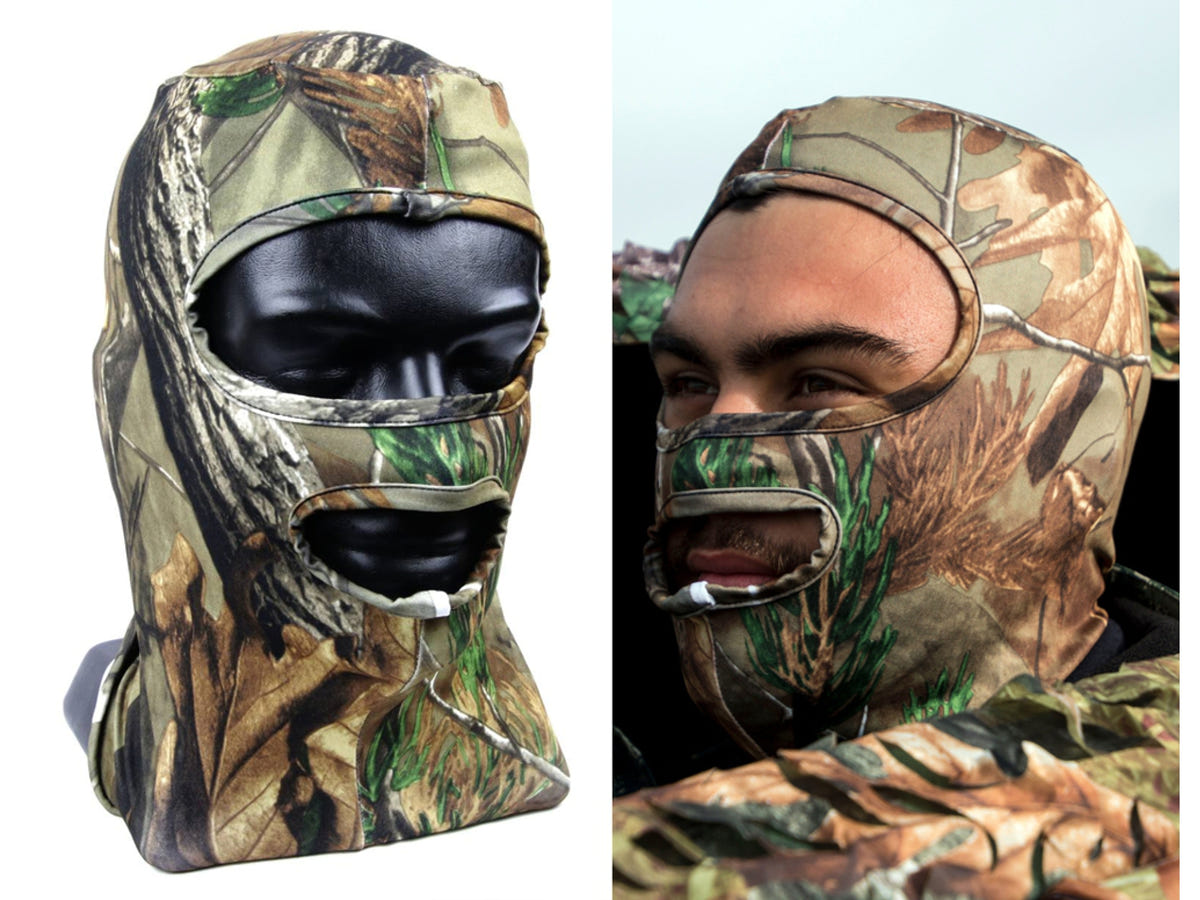 Stretch Fit Full Face Mask Forest Camo | Unisex
