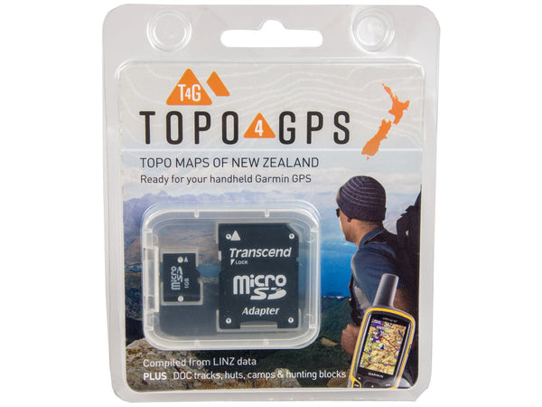 TOPO 4 GPS Maps: New Zealand Hunter: For Garmin GPS (microSD)