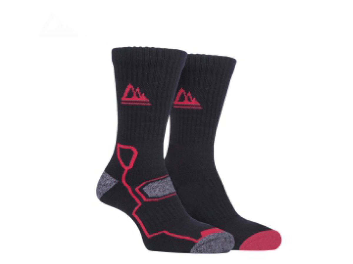 Storm Bloc Mens Bamboo Boot Socks 6-11 | Red 2 Pack