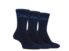 Storm Bloc Mens Luxury Heavy Cushion Boot Socks 6-11 | Blue 3 Pack