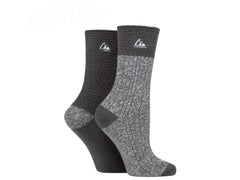 Storm Bloc Womens Super Soft Crew Socks 4-8 | Grey 2 Pack