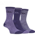 Storm Bloc Womens Marl Cushioned Boot Socks | Purple 3 Pack