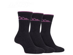 Storm Bloc Womens Luxury Heavy Cushion Boot Socks 4-8 | Black 3 Pack