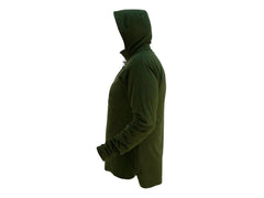 Swazi Brocco Hooded Long Sleeve Fleece Shirt Olive