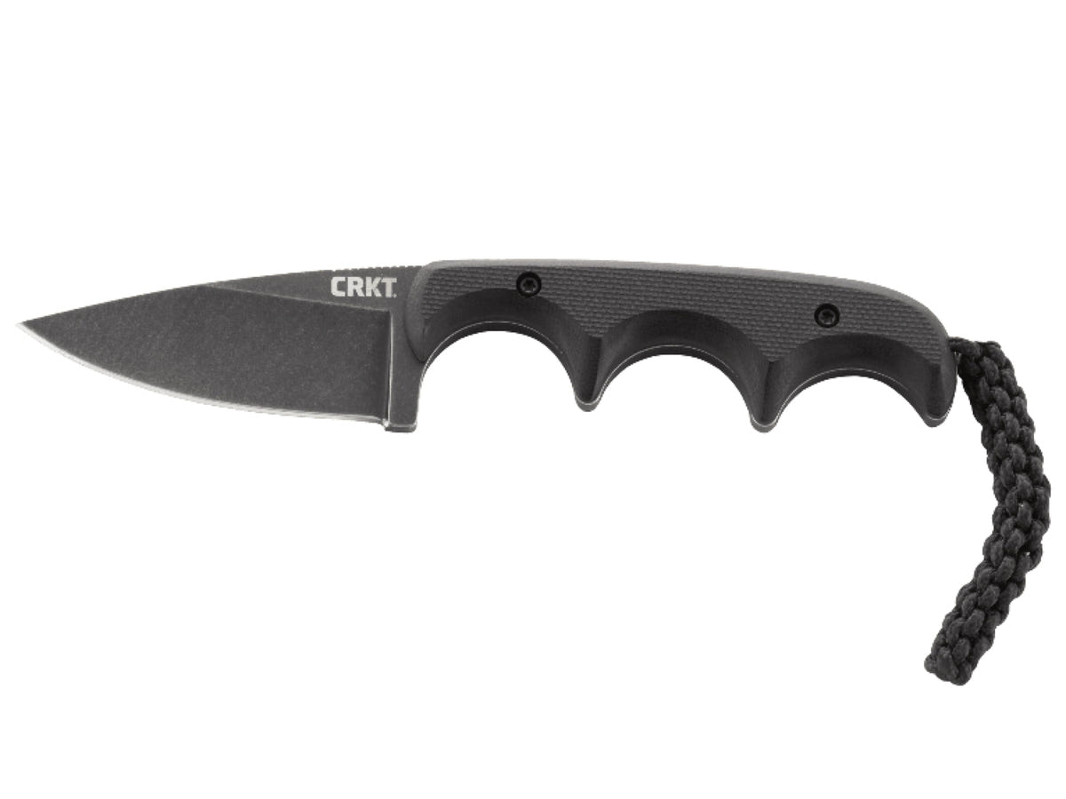 CRKT Minimalist Black Drop Point Fixed Blade Knife 2.16in
