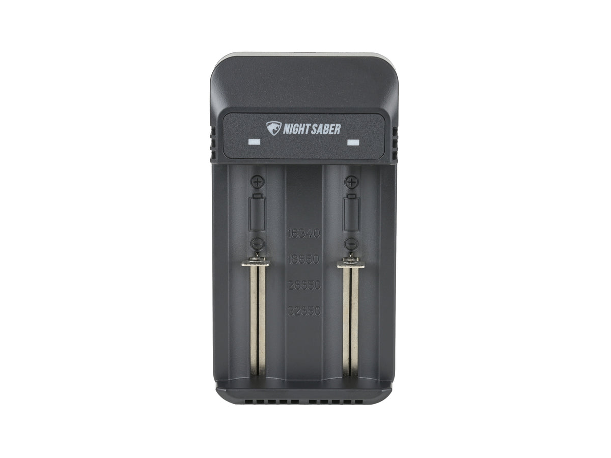 Night Saber G2 2-Cell Portable Battery Charger Micro USB 2.0A 2-Slot