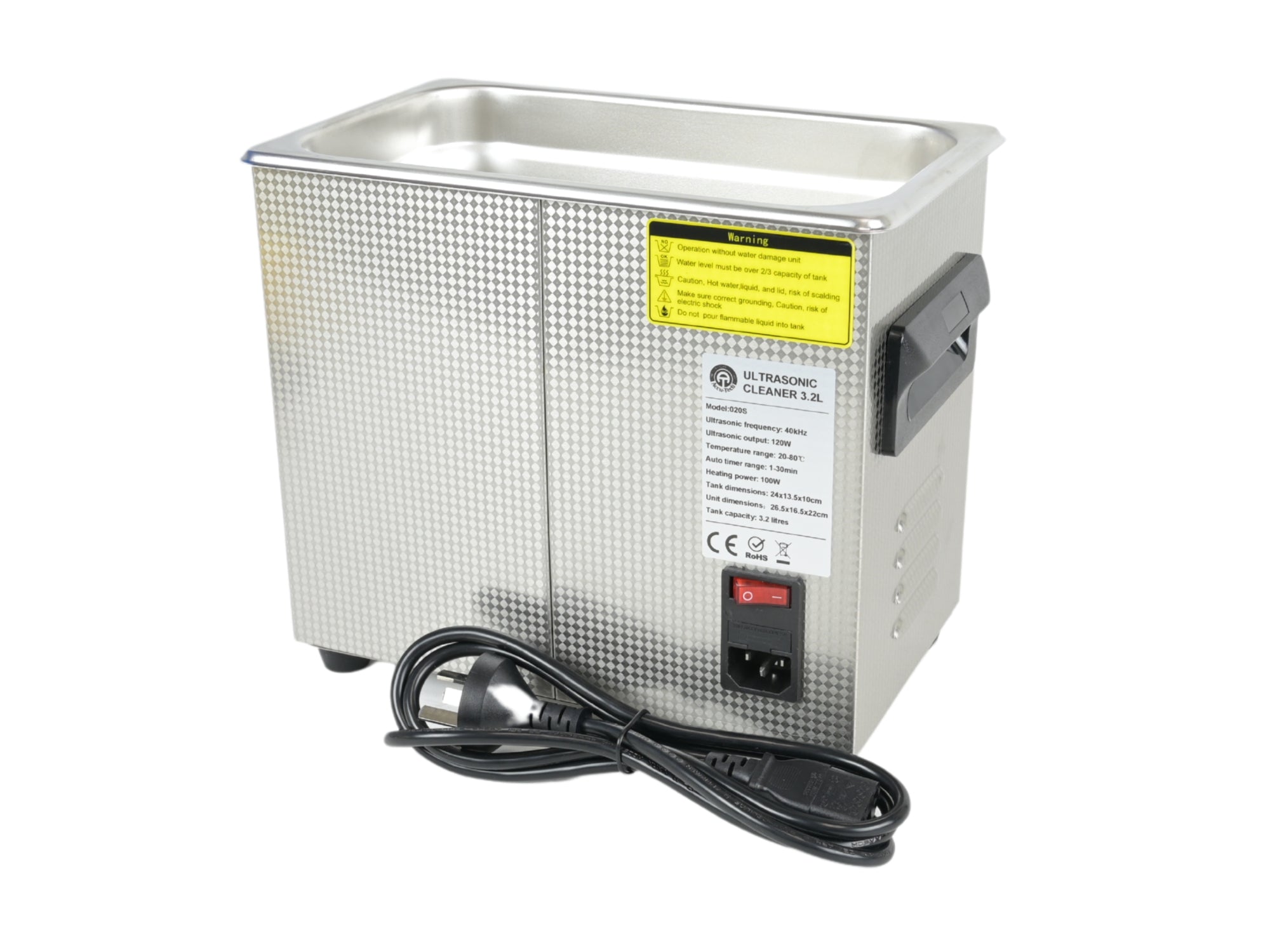 Accutech Ultrasonic Heated Cleaner 3.2L | 120W Digital Unit