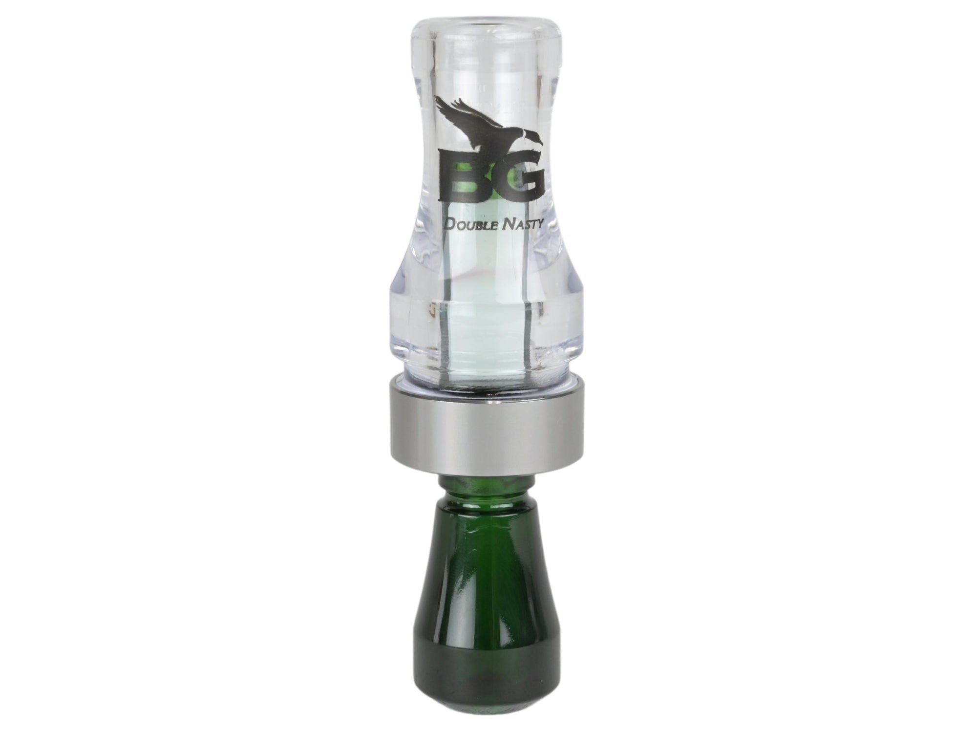 Buck Gardner Double Nasty Duck Call | Double Reed Poly Green Clear
