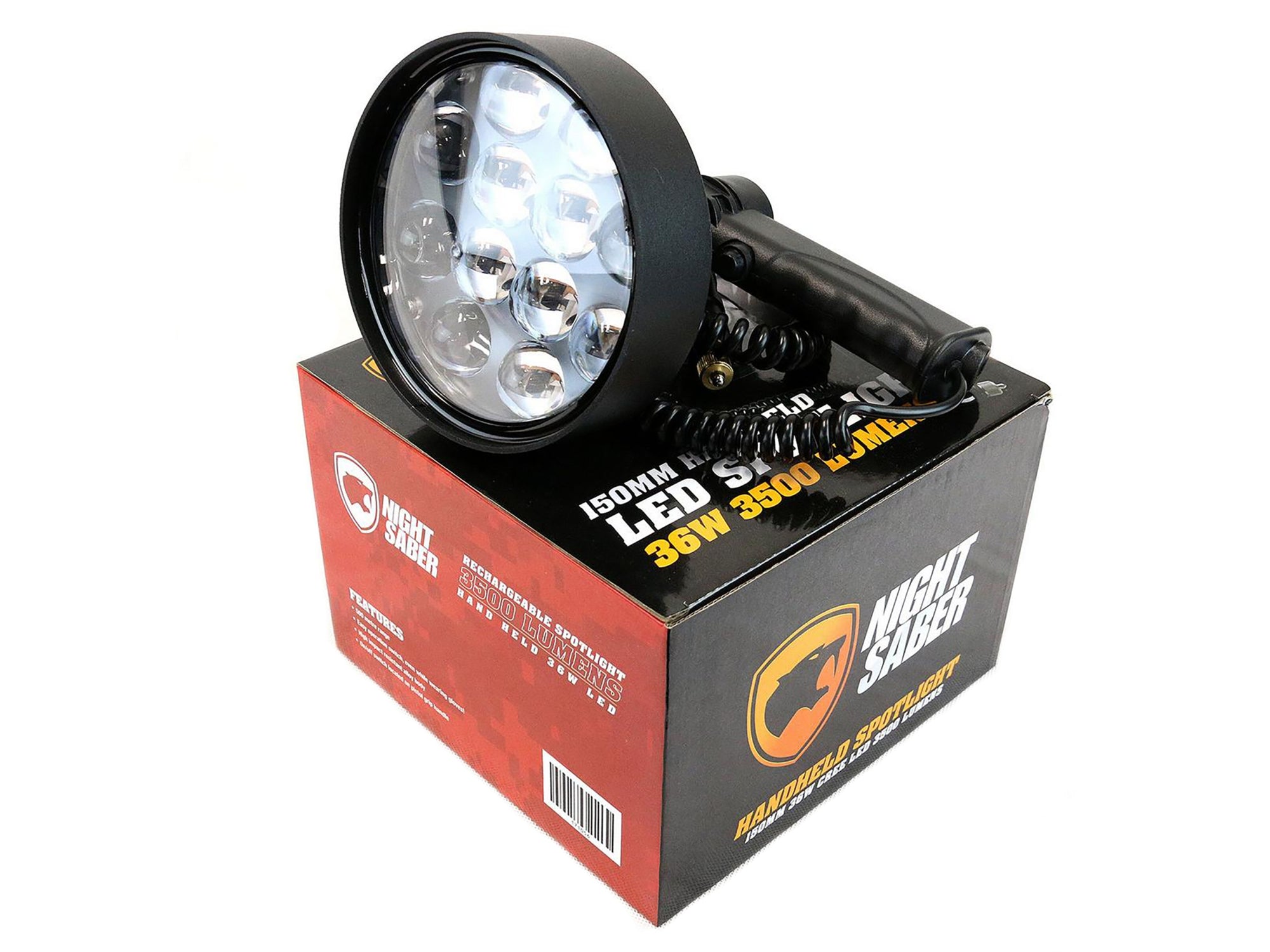 Night Saber 150mm LED Handheld Spotlight 3500 Lumens