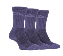 Storm Bloc Womens Luxury Heavy Cushion Boot Socks 4-8 | Purple 3 Pack