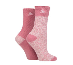 Storm Bloc Womens Super Soft Crew Socks 4-8 | Pink 2 Pack