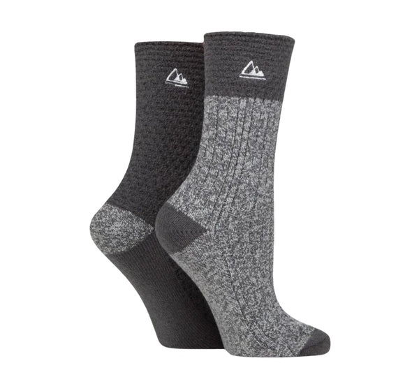 Storm Bloc Womens Super Soft Crew Socks 4-8 | Grey 2 Pack