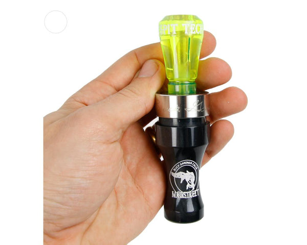 Buck Gardner Duck Call ‘Mainstreet’ Single Reed, Acrylic, Black/ Fluro Green