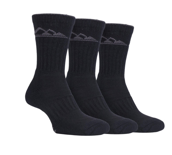 Storm Bloc Mens Luxury Heavy Cushion Boot Socks 6-11 | Charcoal 3 Pack