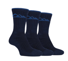 Storm Bloc Mens Luxury Heavy Cushion Boot Socks 6-11 | Blue 3 Pack