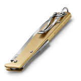 Mercator Knife Brass Folding 9cm Blade With Clip