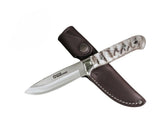 Steyr Hunting Knife "Ovis" With Mouflon Horn Grip & Sheath