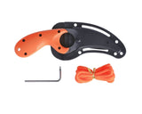 CRKT Kommer Bear Claw Veff Serrated Fixed Knife | Orange