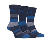 Storm Bloc Mens Stripped Everyday Socks 6-11 | Blue 3 Pack