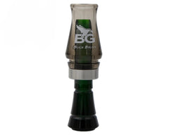 Buck Gardner Duck Call ‘Buck Brush Short Barrel’ Single Reed, Poly | Smoke & Green